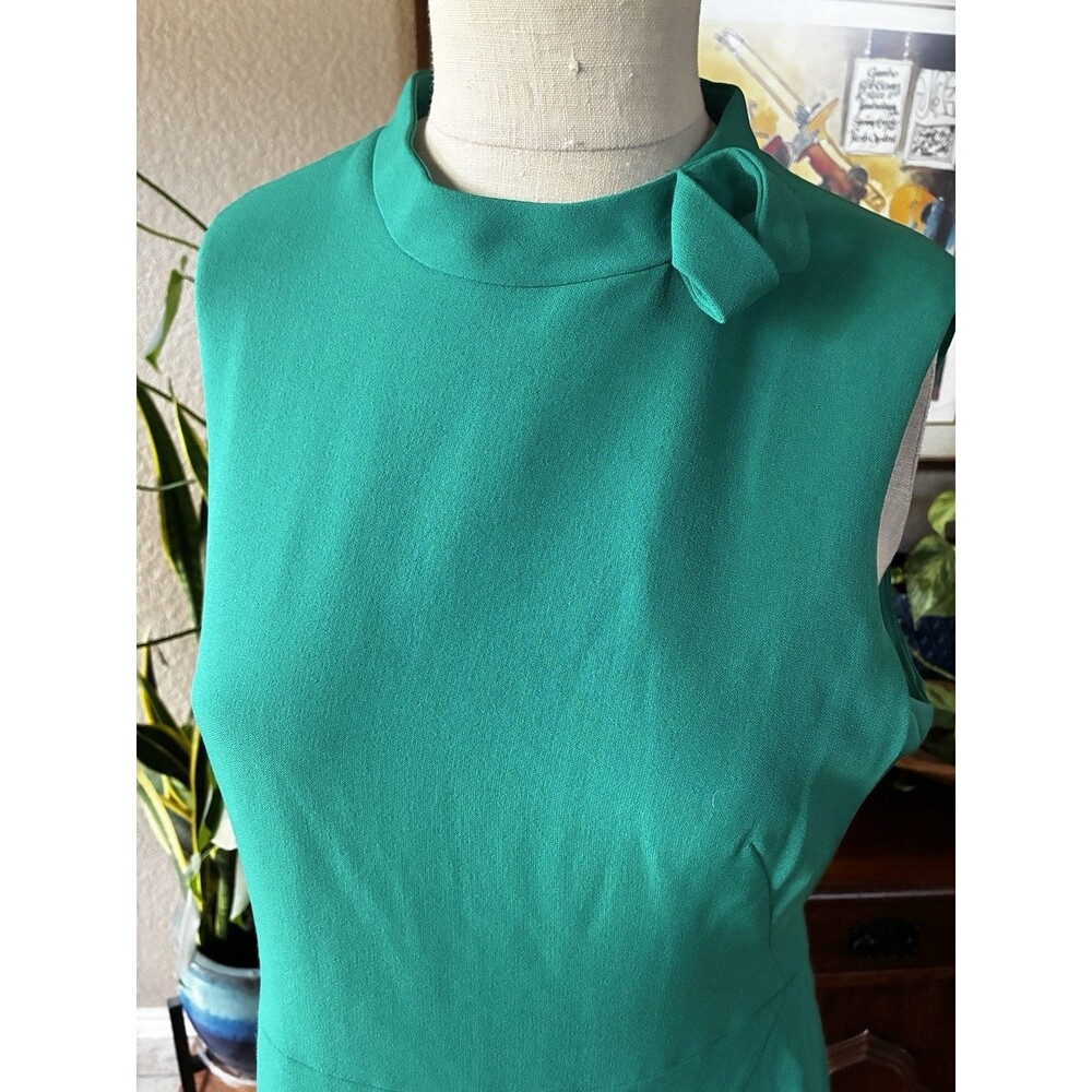 Maggy London High Neck Sheath Dress with Bow Size US 10 - Picture 2 of 10